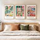 Framed Colorful Matisse Canvas Wall Art for Bedroom, 16x24 In, 16"W x 24" H x 3Pcs