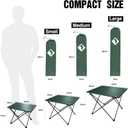 VILLEY Portable Camping Side Table, Ultralight Aluminum Folding Beach Table with Carry Bag for Outdoor Cooking, Picnic, Camp, Boat, Travel