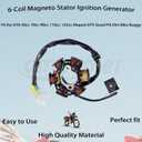 6-Coil Magneto Stator Ignition Generator Aftermarket Replacement Parts Fit for GY6 50cc 70cc 90cc 110cc 125cc Moped ATV Dirt Bike.