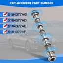 New Engine Camshafts Rockers Lifters Kit Replace OE 5184377AG 5184378AG 5184379AG 5184380AG Fits for 2011-2016 Chrysler Dodge Ram 3.6L V6 Pentastar Engine Aftermarket Parts