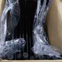 Amazon Basics Sturdy Foldable Plastic Chair, Portable, 350-Pound Capacity, Black, 6-Pack