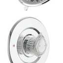 9-Setting Bathtub Faucet Trim Kit Compatible with Moen Fit Chateau Valve, Pull-on Push-Off Design Knob Handle, Chrome