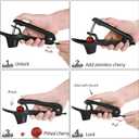 2 x Cherry Pitter - Makmzoon Cherry Pitter Tool Stainless Steel Rod(Black) | Hand-held push design Easy to Clean and Store With Lock Design Great for Making Cherry Jam