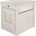 New Age Pet ECOFLEX Cat Box Cover and End Table with Litter Box Enclosure, Hides Unsightly Litter Box made with Moisture & Odor Resistant Composite Material, White
