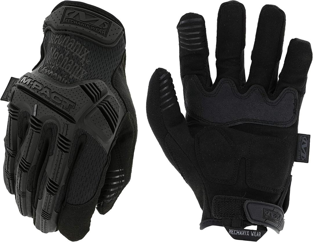 Mechanix Wear: M-Pact Covert Tactical Gloves with Secure Fit, Touchscreen Capable Safety Gloves for Men, Work Gloves with Impact Protection and Vibration Absorption (Black, Small)
