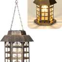 4 x Solar Lanterns Outdoor WaterproofMetal Hanging Solar Lights Outside Mother's Day and Birthday Gifts for Ladies to Choose from Garden Decorative Lanterns are Suitable for Backyard Patio Porch