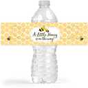 Your Main Event Prints Mom to Bee Baby Shower Bottle Wraps - 25 Yellow Neutral Water Bottle Labels - Perfect Decoration Favors