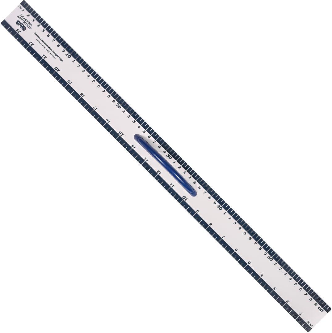 LEARNING ADVANTAGE Magnetic Dry Erase Straight Edge - 24 - Jumbo Teaching Ruler - Measurement Tool for Whiteboards and Chalkboards