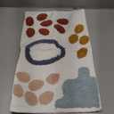 Boho Abstract Tufted Lumbar Pillow Cover 12x 20, Rain Cloud Cottagecore Decor Linen Pillow Cushion Case, Neutral Accent Modern Farmhouse Home Decor Blue Pink