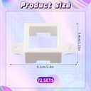 72 Pcs Mounting Brackets Compatible with Govee Outdoor LED Lights (Non Pro Version H705) Light Clips for Outdoor Lights H805, Install Firmly, White