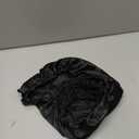 2 In1 Wrap Cap Bonnet Reversible, Adjustable Hair Wrap Cap Nettie Band Net, Double Layered Long Hair Silk Press Set Braid Bonnet for Curly Black