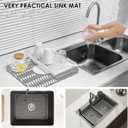 2Pack Kitchen Sink Protectors Silicone Sink Protectors Plastic 13" X 11" Dish Rack Protect From Stains Damage Scratches Dishwasher Safe For Kitchen (Grey 2PCS)