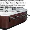 UCEDER Hot Tub Cover Lift,Spa Lifter Removal System Bracket Universal Assist Spa Lid Roller fits Vary Size, Shape and Brand of SPA,Bathtubs, Hot Tubs