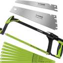 VIVOSUN 3-In-1 Hacksaw Set with 15 Hand Saw Blade, 10 Pruning Saw Blade, & 8Pcs 12 Bi-Metal Hacksaw Blades, Universal Hacksaw for Cutting Metal, Wood, PVC