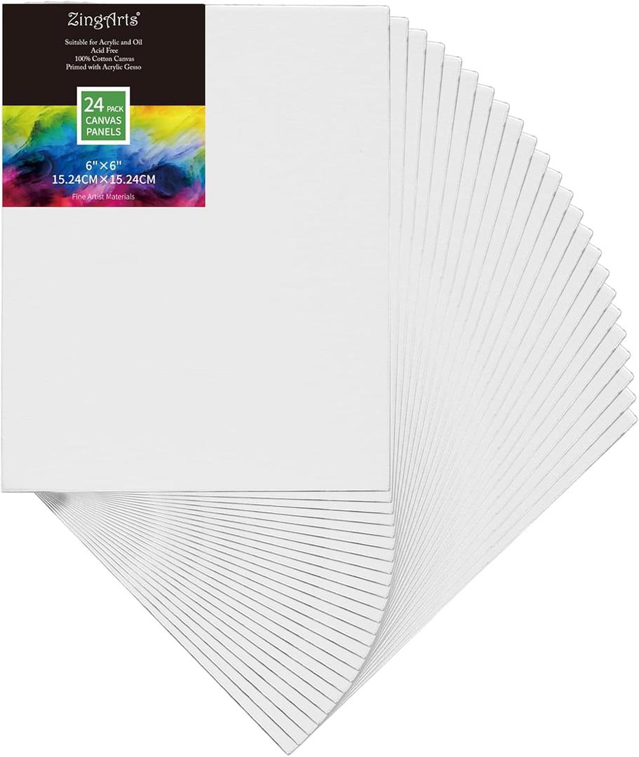 Canvases for Painting 6X6IN 24PCS