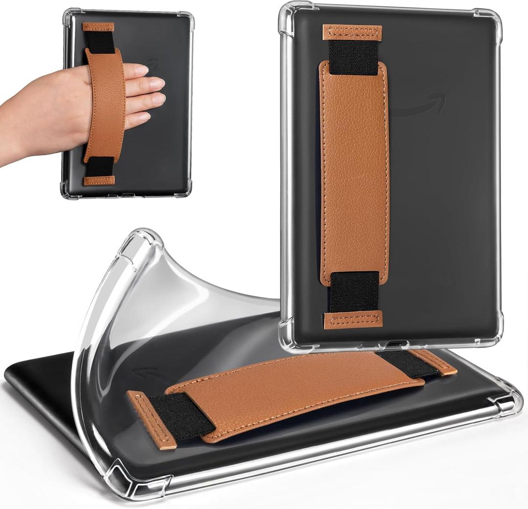 CoBak Hand Strap Clear Case for All-New 7" E-Readers - Lightweight, Scratch-Proof Silicone Back Cover