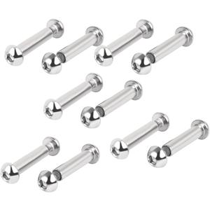 uxcell 8mmx33mm Hex Socket Cap Head Screw Bolt Sleeve Barrel Connector Nut 10pcs