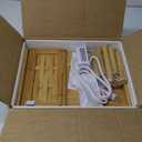 Amazer Bamboo Nightstand with Charging Station, Bedside Table with USB Ports & Outlets, End Table, Night Stand for Bedroom Lift-Up Drawer & Open Shelf, Natural Color