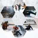 Ice Cleats for Shoes and Boots,10-Spike Stainless Steel Ice Grips,Boot Cleats for Snow and Ice,and for Winter Outdoor Use