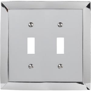 Amerelle 61TTCH Studio Double Toggle Cast Metal Wallplate in Polished Chrome