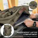 WITZMAN Travel Backpack for Men 40L Large Carry-on Airline Approved Convertible 3 in 1 laptop Bags Fit 16 inch (A8013 Army Green)