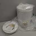 SereneLife Freestanding Towel Warmer Bucket  18" Hot Towel Warmer with Legs for Bathroom & Spa, 12L Capacity, Built-In Timer, Aroma Discs & LED Indicator, Fits One Towel or Robe, Gray