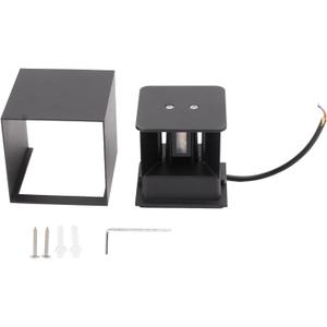 Warm White LED Double Sided Fence Wall Light - Energy Saving Square Wall Lamp for Garden Outdoor - 100-240V Wall Sconce Washer