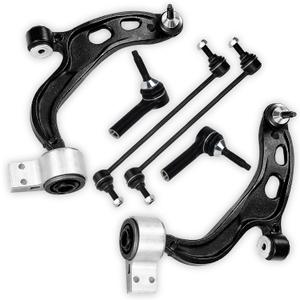 MS401121 MS401122 6Pcs Suspension Kit Assembly Fit For Ford 2010-2012 FLEX/TAURUS, for LINCOLN 2010-2012 MKS/MKT, 2 Front Lower Control Arm, 2 Sway Bar End Link, 2 Front Outer Tie Rod End Link