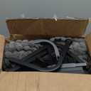 Veehoo Elevated Dog Bed with Bolster Cushion, Fluffy Plush Dog Couch Beds for Small Dogs, Cats, Washable Raised Pet Cot with Non-Slip Feet for Indoor or Patios Use, 24 x 18 Inches, Grey