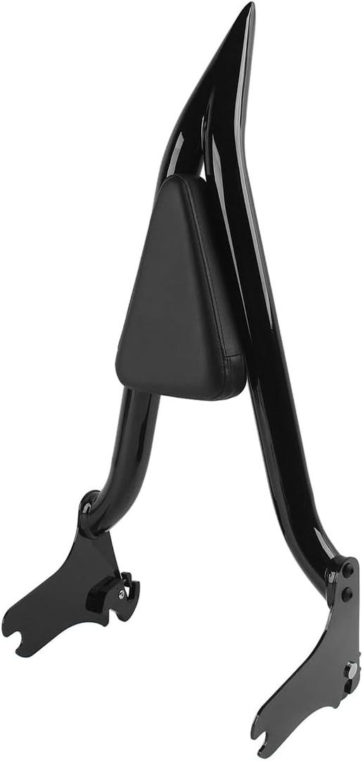 Detachable Sissy Bar 22" Rear Passenger Assembled Backrest Pad Quick Release Fit for Harley Touring CVO Road King Street Glide Road Glide Electra Glide 1997-2008 (Gloss Black)