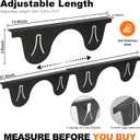 Stainless Steel Stove Gap Covers (2 Pack),Stove Gap Filler for Kitchen, Adjustable 13.8" to 27.5",Stove Gap Guards,Range Trim Kit,Heat Resistant and Easy Clean (Black)