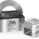 Square Biscuit Cutter Set 1.75inch 2inch 2.25inch 2.75inch 3.25inch, Stainless Steel Cookies Cutter with Handle, Professional Baking Dough Tools,5pcs set