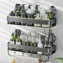 ONXE Shower Caddy Suction Cup,2 Pack Extra-Strong Suction Shower Shelves,No Drilling Rustproof Organizer for Bathroom,Kitchen,Home Decor,Reusable Bathroom Storage with Large Capacity(11.8 inch)