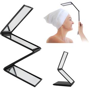 Foldable Makeup Mirror Multi Angle Folding 4 Way Mirrors for Self Hair Cutting