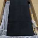 Shintenchi Small Modern Loveseat Couch Sofa, Mid Century Fabric Upholstered 2-Seat Sofa Couch Love Seats Furniture for Small Space,Living Room, Studio, Apartment with 2 Pillows, Black