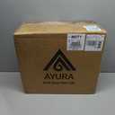 AYURA Retractable Garden Hose Reel 100 ft x 1/2 inch with Pro Metal Shaft, Heavy Duty Automatic Garden Hose Reels with Kink-Free Rewind and Lock at Any Length, Wall Mount Water Hose Reel for Outside