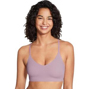 True & Co Womens Lace Racerback Adjustable Strap Bralette (Pink, S)