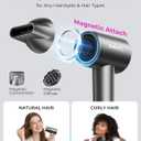 SHRATE Professional High Speed Ionic Hair Dryer | Ultra-Fast Drying | 500 Million Negative Ions | Low Noise | 160000 RPM | Compact Blow Dryer with Magnetic Diffuser for Faster Drying All Hair Types