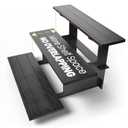 DS The Display Store Straight Black Wooden Tiered Stand, Portable Products Shelf, Jewelry and Card Rack, Risers, Altar Shelf, Stand for Vendor Events