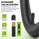 2 x 2 Pack 26x1.75/2.125 Bike Tire Tube, 26x1.75 26x1.95 26x2.10 26x2.125 with 48mm Schrader Valve, Butyl Bike Tube 26 x 1.95 with 2PCS Levers, for MTB and Cruisers, City Bikes, Road Bikes