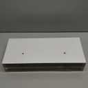 QEEIG Bathroom Floating Shelves for Wall - 15.7" Wall Mounted Shelf Over Toilet Farmhouse Home Decor Display Bookshelf Small 15.7 x 6.7 inch Set of 2, White (008-40W)