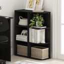 Furinno PASIR Book Shelf, 3-Tier Corner Bookshelf with Open Shelf, Standing Bookcase, 9.3 x 12 x 31.5 for Organization and Storage, for Living Room, Bedroom, Home Office, Blackwood