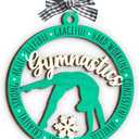 Gymnastics Christmas Ornament 2025, Gymnastics Gifts for Girls, Teenagers, Women, Coaches, Xmas Gifts for Gymnast Lovers, Sport Fan, Wooden Ornaments for Christmas Decorations