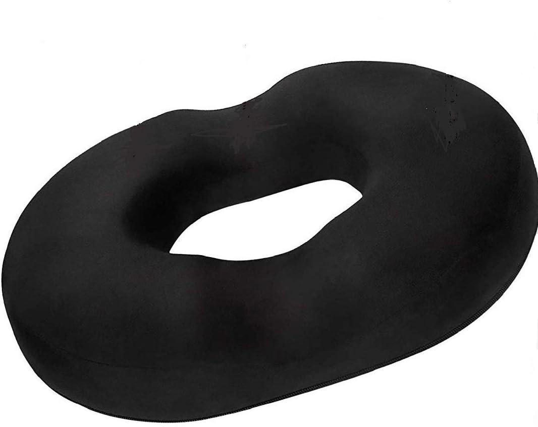 Donut Pillow Tailbone Seat Cushion - Orthopedic Design | Coccyx Memory Foam Pillow Contoured Luxury Comfort, Pain Relief for Hemorrhoids, Prostate, Pregnancy, Post Natal Sciatica Surgery