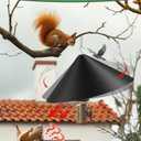 19 Inch Metal Squirrel Baffle for Bird Feeder, Hanging Baffles for Squirrel Proof Bird Feeders, Outdoor Cover Rain Guard, Rust Chew Proof Heavy Duty