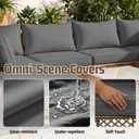 14pcs Outdoor Patio Cushion Covers Replacement, 24" Zippered Outdoor Cushion Covers Waterproof, UV Resistant & Washable Patio Furniture Cushion Covers Waterproof for Patio Sectional, Lght Grayi
