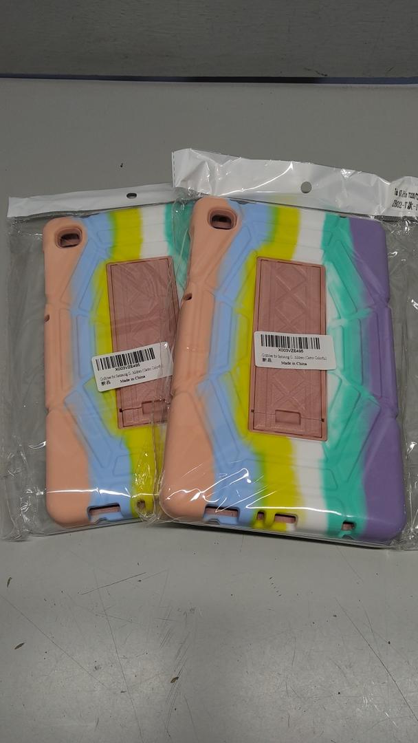2 Pcs Grifobes for Samsung Galaxy Tab A7 Lite Case, 8.7 inch Shockproof Rugged Protective Cover with Stand for 2021 Tab A7 Lite 8.7" Tablet SM-T220/T225/T227U for Kids Boys Children (Camo Colorful)