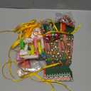 122 Pcs Christmas Crackers Set for Chrismas Party Favors Supplies, No- Snap Christmas Crackers with Gifts Includes Holiday Candy Box, Stickers, Keychains, and Small Stuff Xmas Holiday Dinner