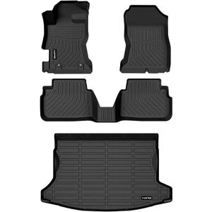 HAFIDI Floor Mats & Cargo Liner Set Fit for 2018-2023 Subaru Crosstrek & 2017-2023 Impreza (Not Hybrid Models) All Weather Protection TPE Car Full Set Floor Liners Custom Accessories - Black