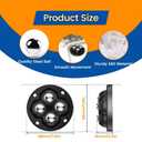 TRVL FIELDER Self Adhesive Caster Wheels, Appliance Slider Appliance Rollers for Kitchen Countertop, 360 Mini Universal Casters Counter Small Slider Roller for Coffee Maker, Air Fryer (Black, 4 PCS)